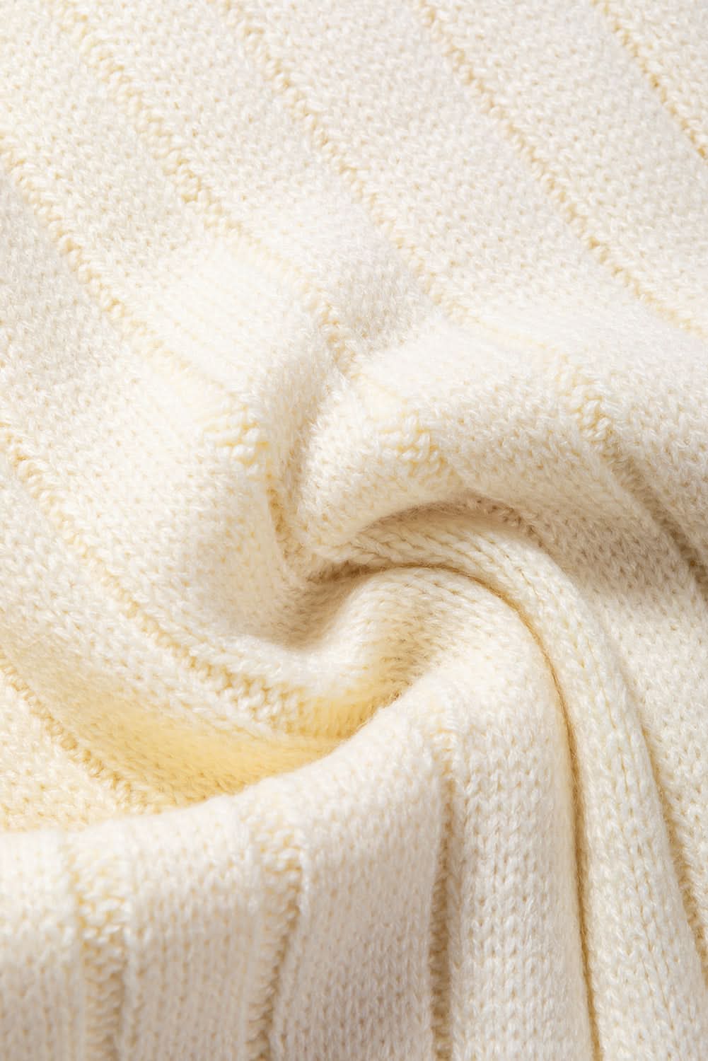 Oatmeal Cable Knit High Neck Sweater Vest - Love Salve